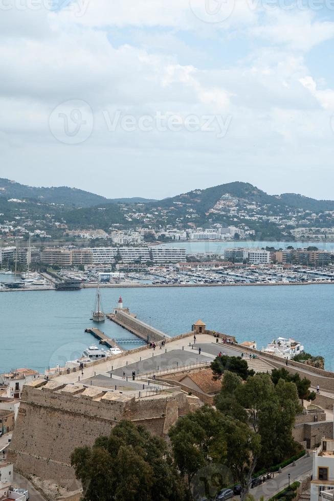 View from Dalt Vila old town in Ibiza in Spain in the summer of 2022. photo