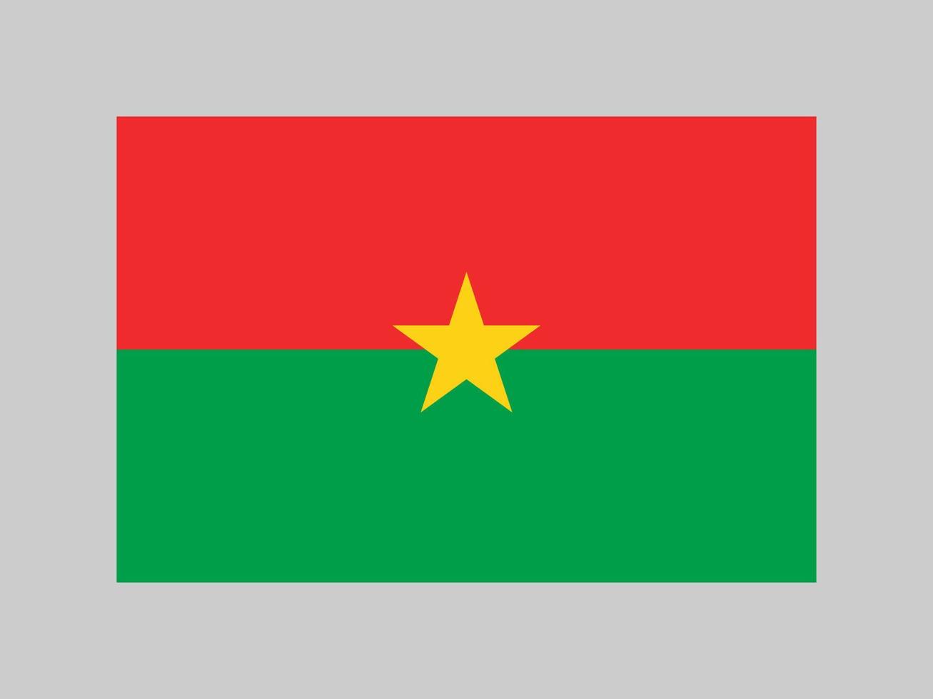 bandera de burkina faso, colores oficiales y proporción. ilustración vectorial vector