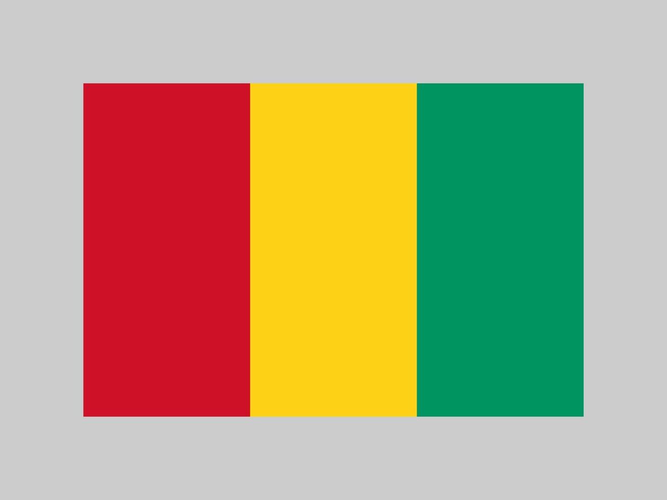 Guinea flag, official colors and proportion. Vector illustration.