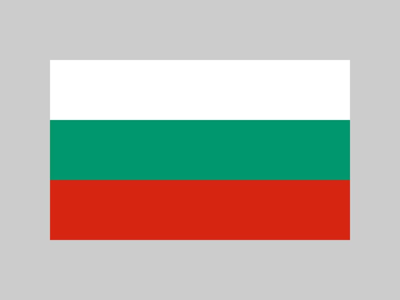 bandera de bulgaria, colores oficiales y proporción. ilustración vectorial vector