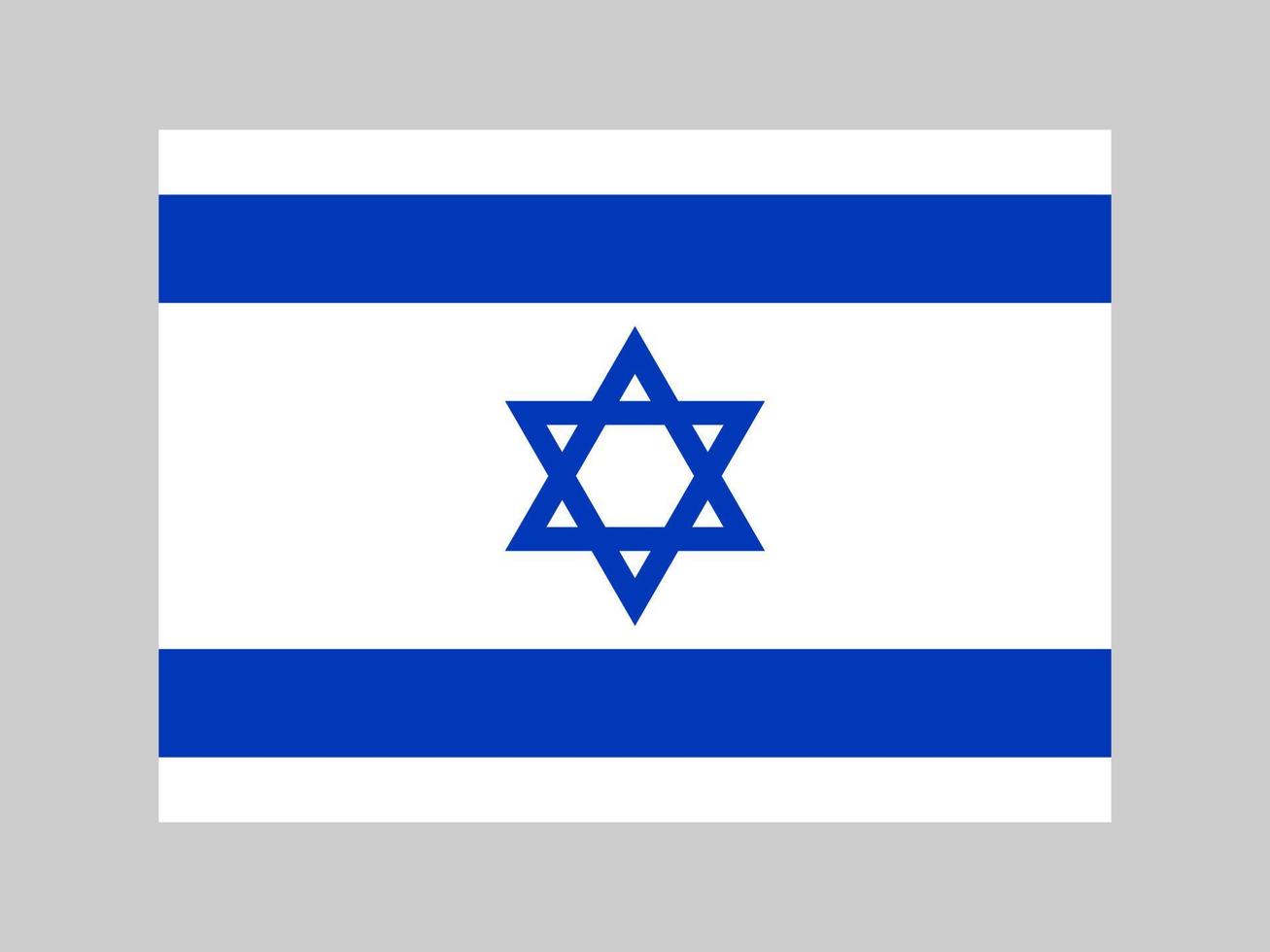 bandera de israel, colores oficiales y proporción. ilustración vectorial vector