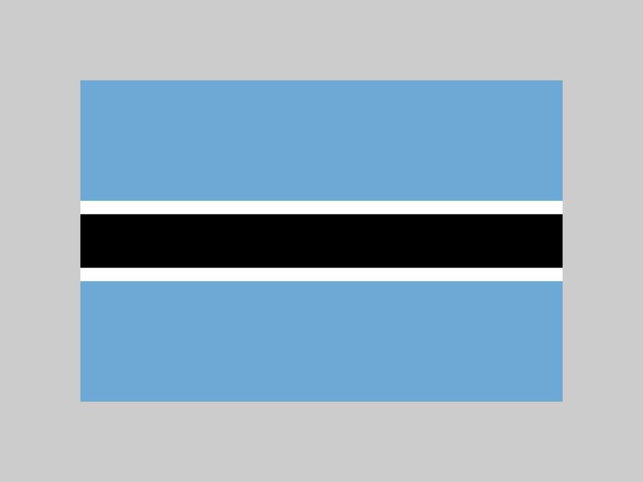 Botswana flag, official colors and proportion. Vector illustration.