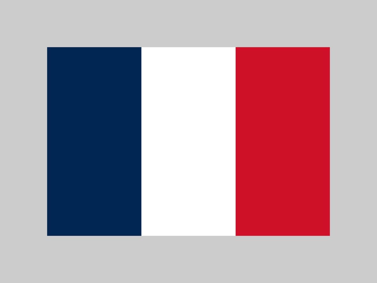 bandera de francia, colores oficiales y proporción. ilustración vectorial vector