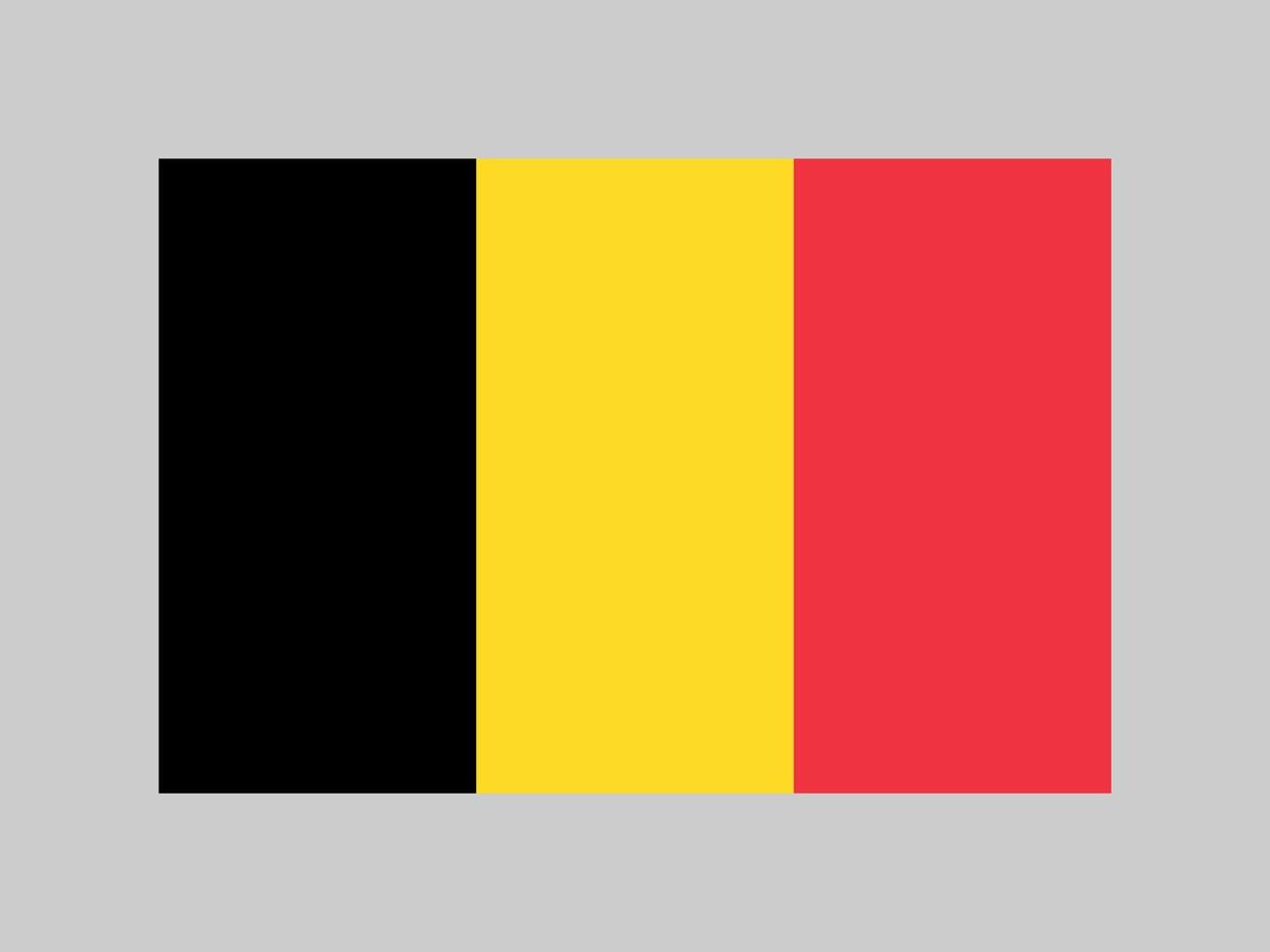 bandera de bélgica, colores oficiales y proporción. ilustración vectorial vector