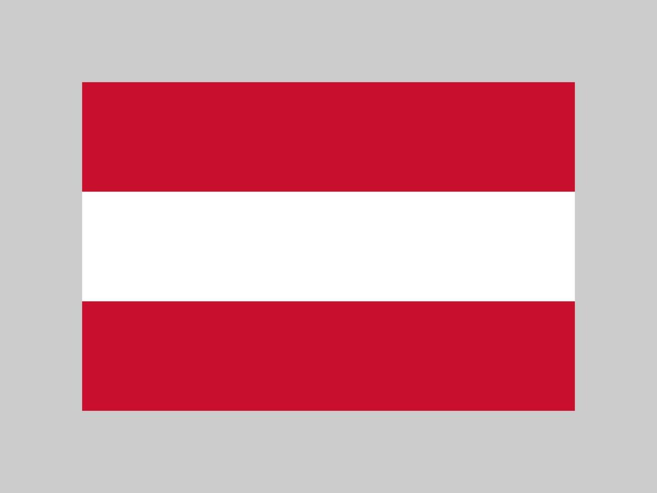 bandera de austria, colores oficiales y proporción. ilustración vectorial vector