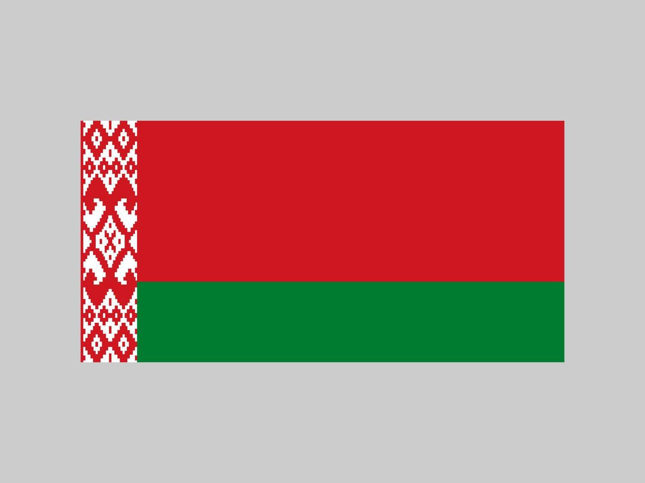 bandera de Bielorrusia, colores oficiales y proporción. ilustración vectorial vector