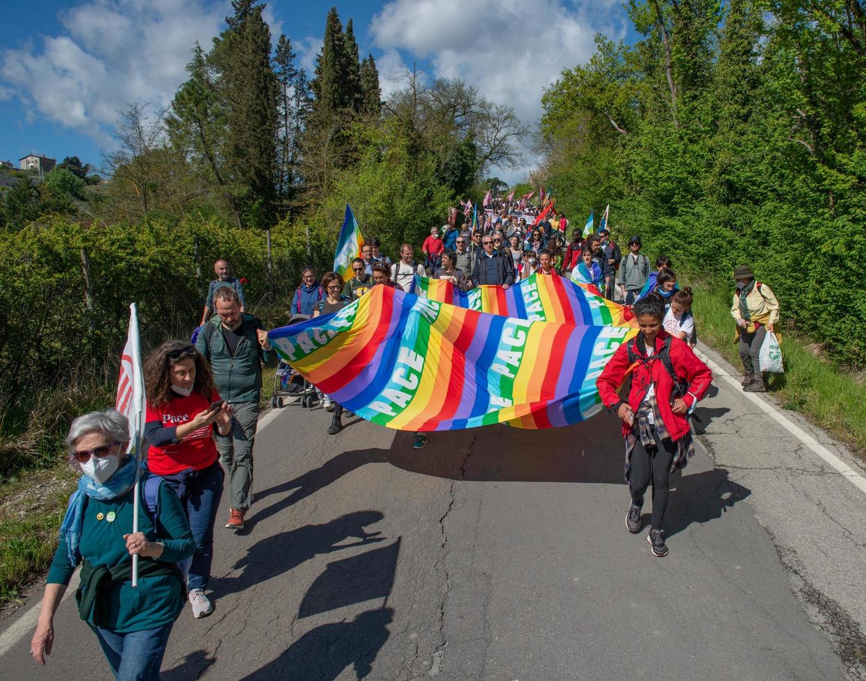 Assisi, Italy, 2022-March for peace against all war photo