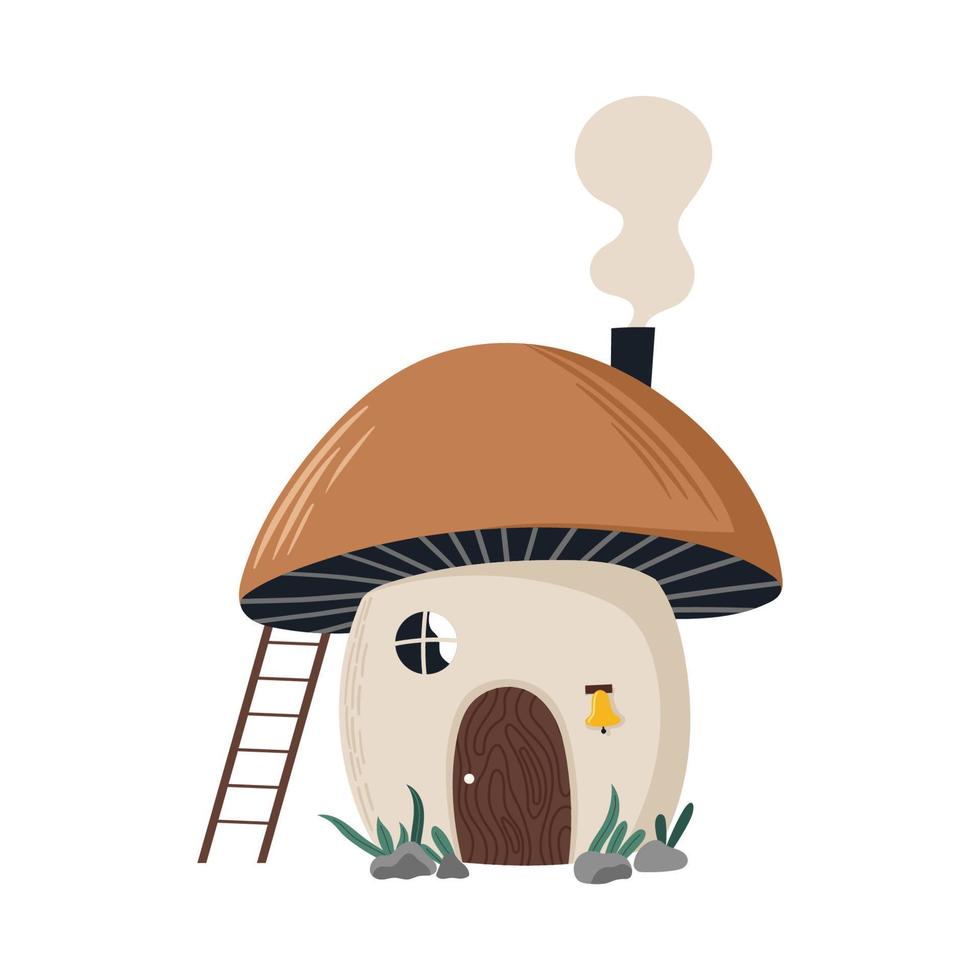 House in the form of a mushroom vector
