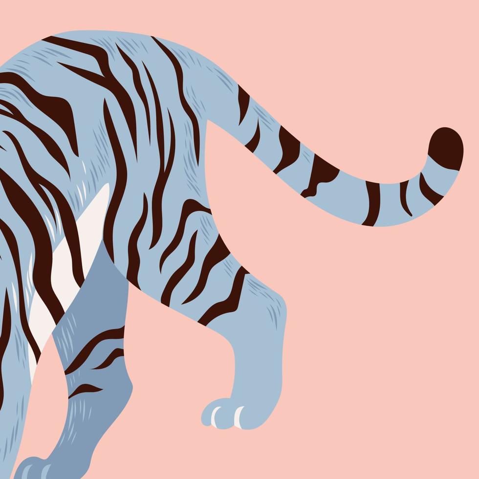Chinese New Year. Tigers modern greeting card. Symbol of 2022 vector