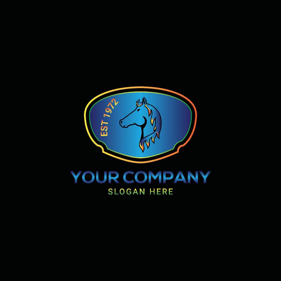 Horse Brand, horse logo template design vector