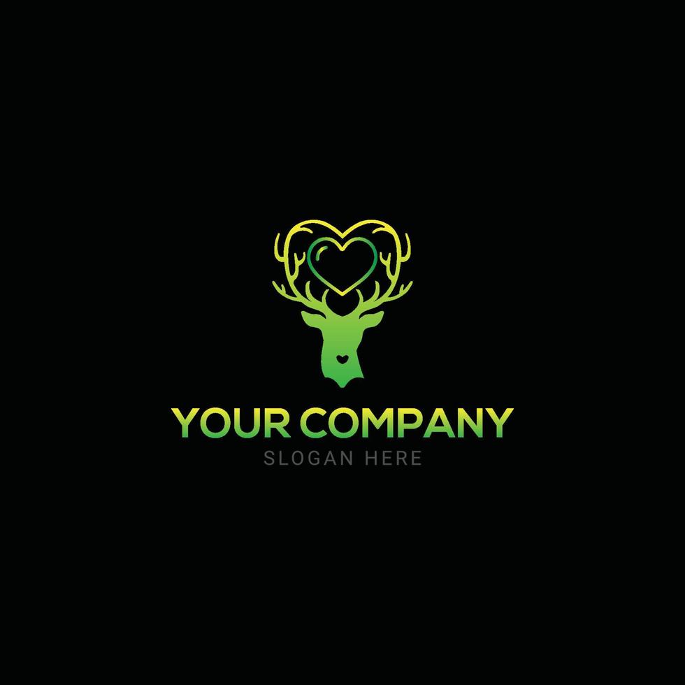 Deer Head Logo template Design vector