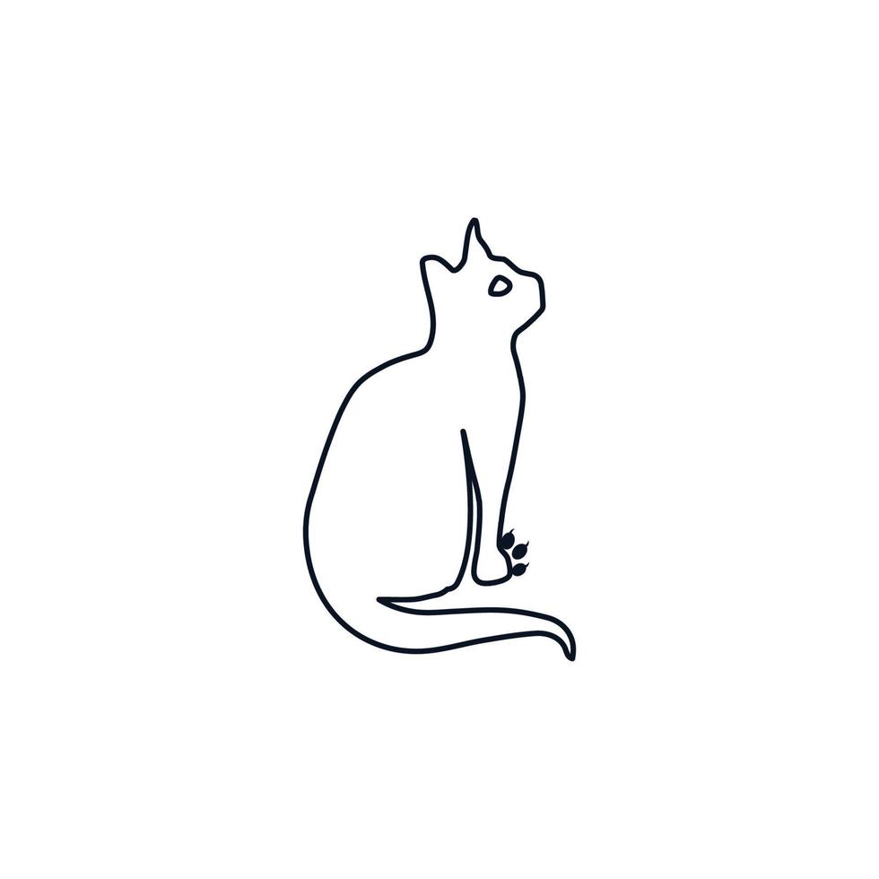 diseño de vector de icono de gato creativo