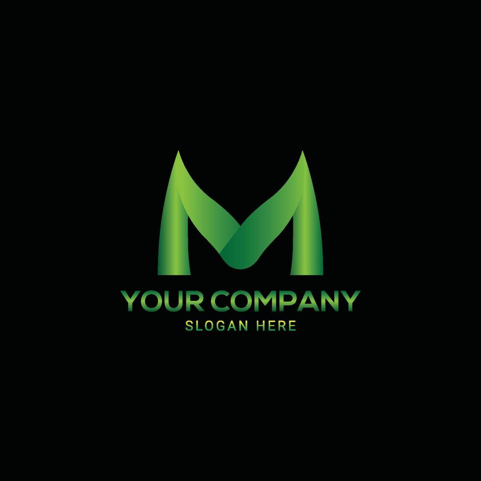 Modern M letter logo design is full editable vector