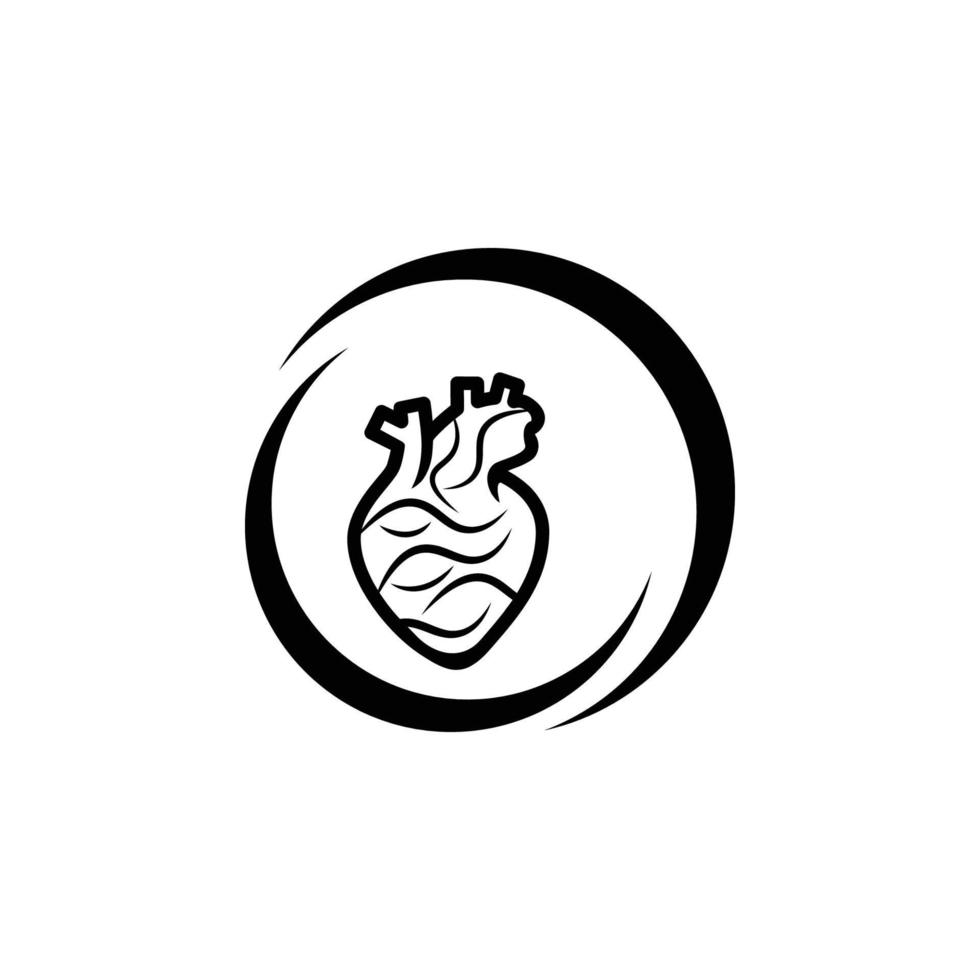 Heart, Man heart, human heart icon vector