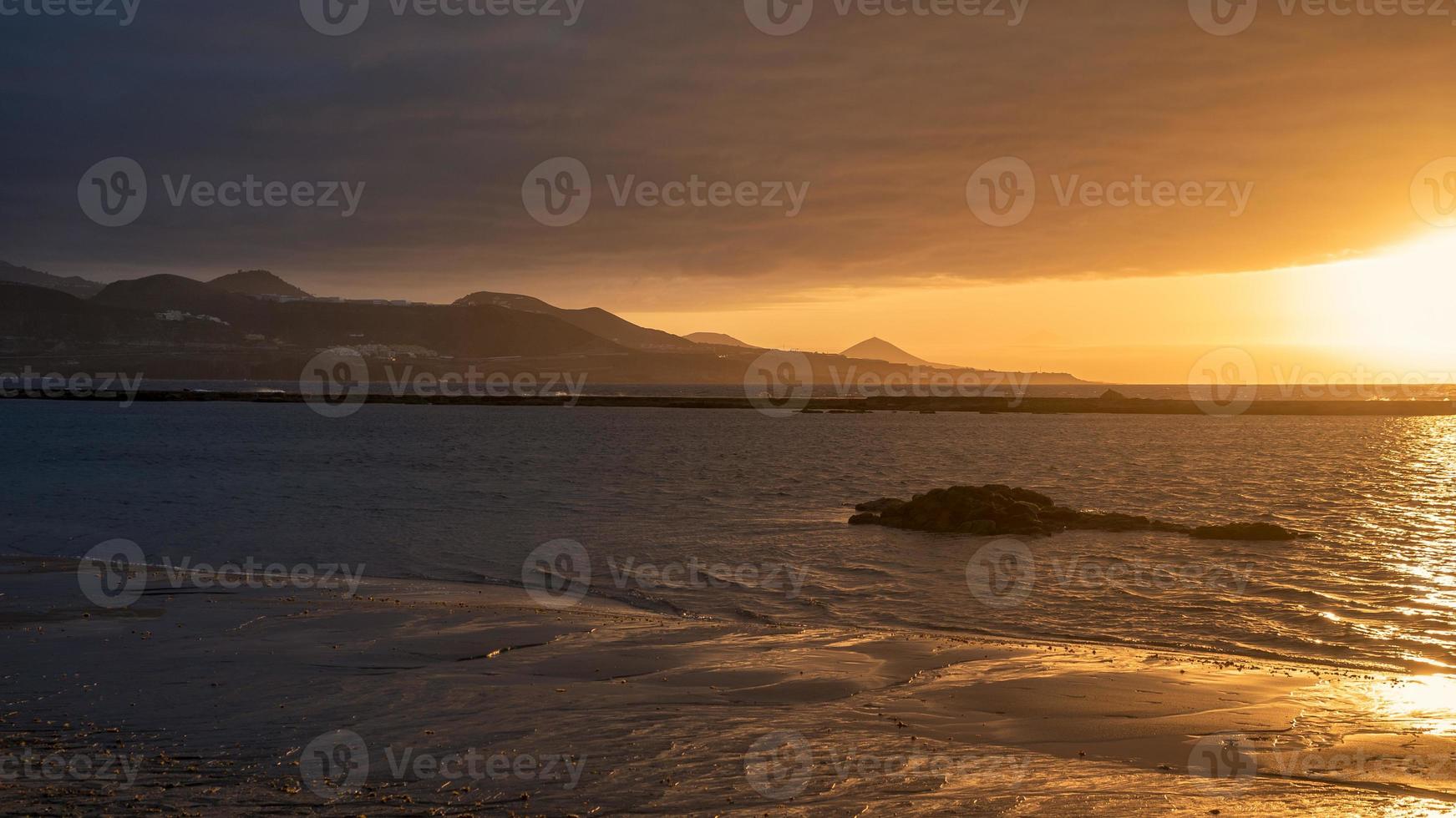 sunset in Las Palmas, The Canteras Beach photo