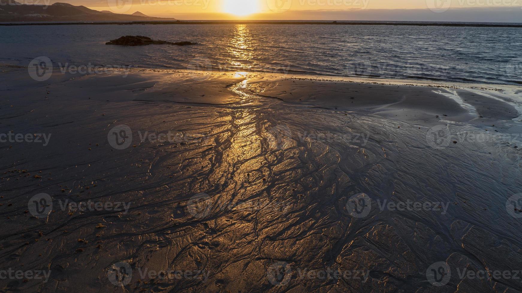 sunset in las palmas city Gran Canaria photo