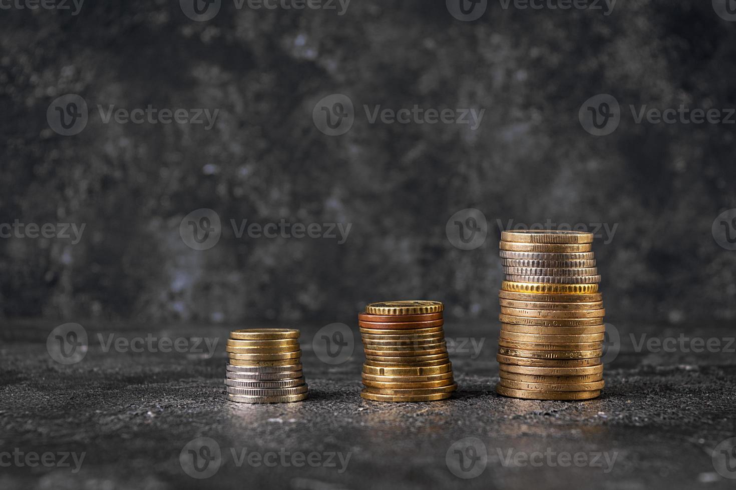 Money, coin, time saver. Business concept. Crisis, devaluation, save money. photo