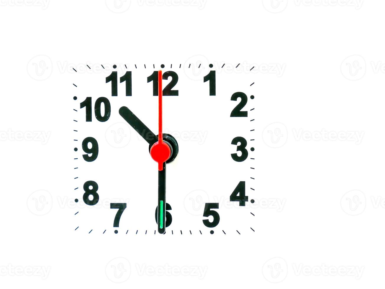 clock showing time on a white background photo