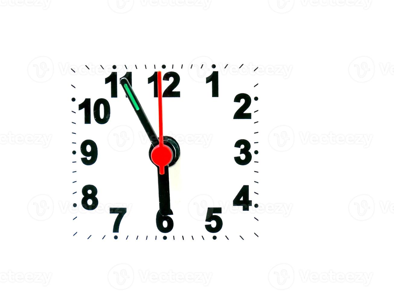 clock showing time on a white background photo