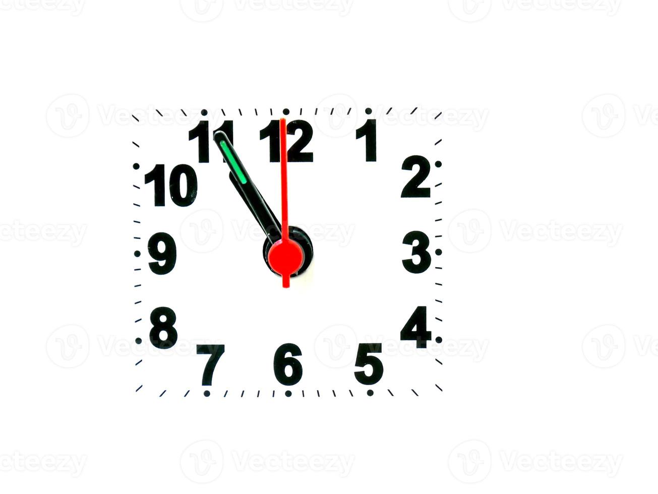 clock showing time on a white background photo