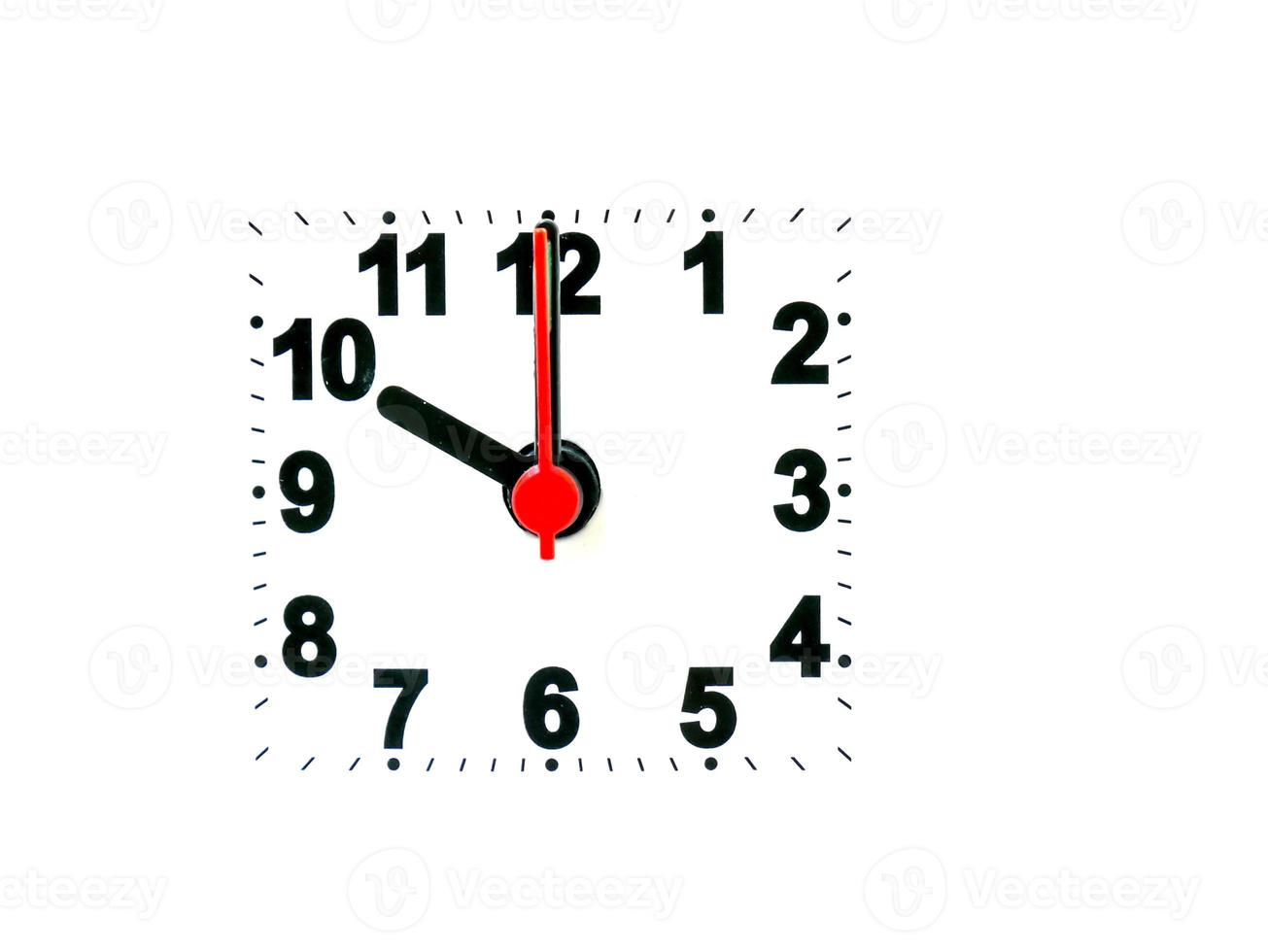 clock showing time on a white background photo