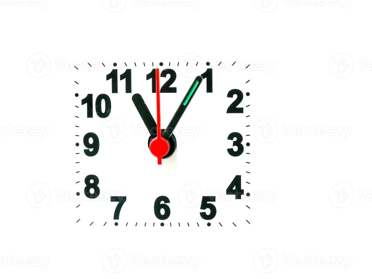 clock showing time on a white background photo