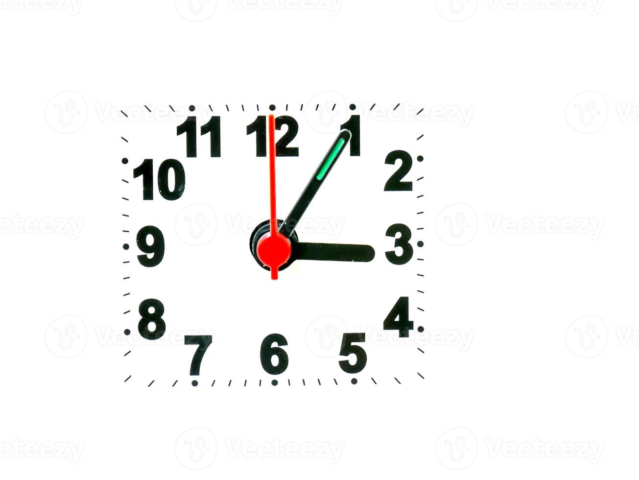 clock showing time on a white background photo