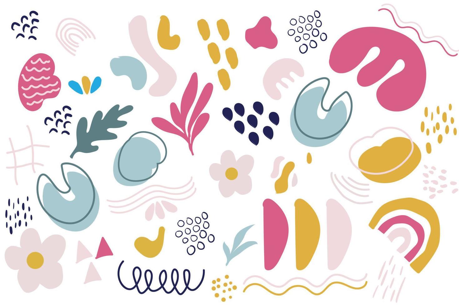 Hand Drawn Abstract Objects Background vector