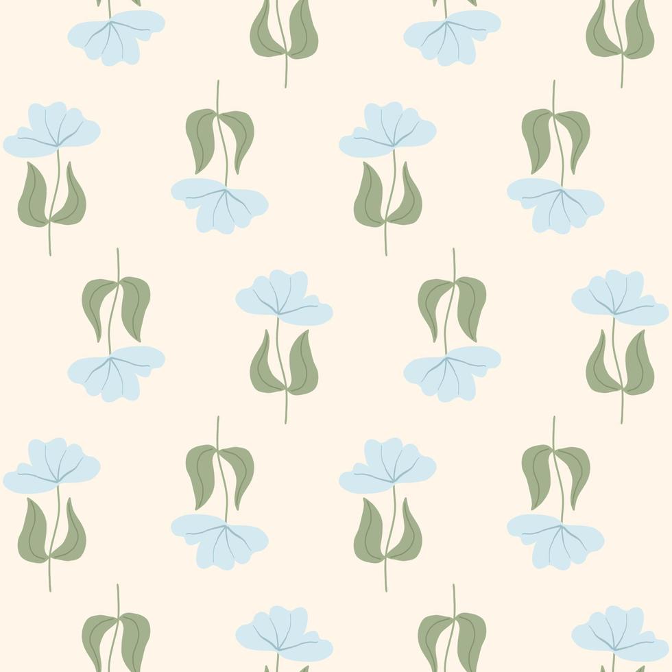 Delicate pattern with blue flowers. Floral pattern for textile, wallpaper, background. vector