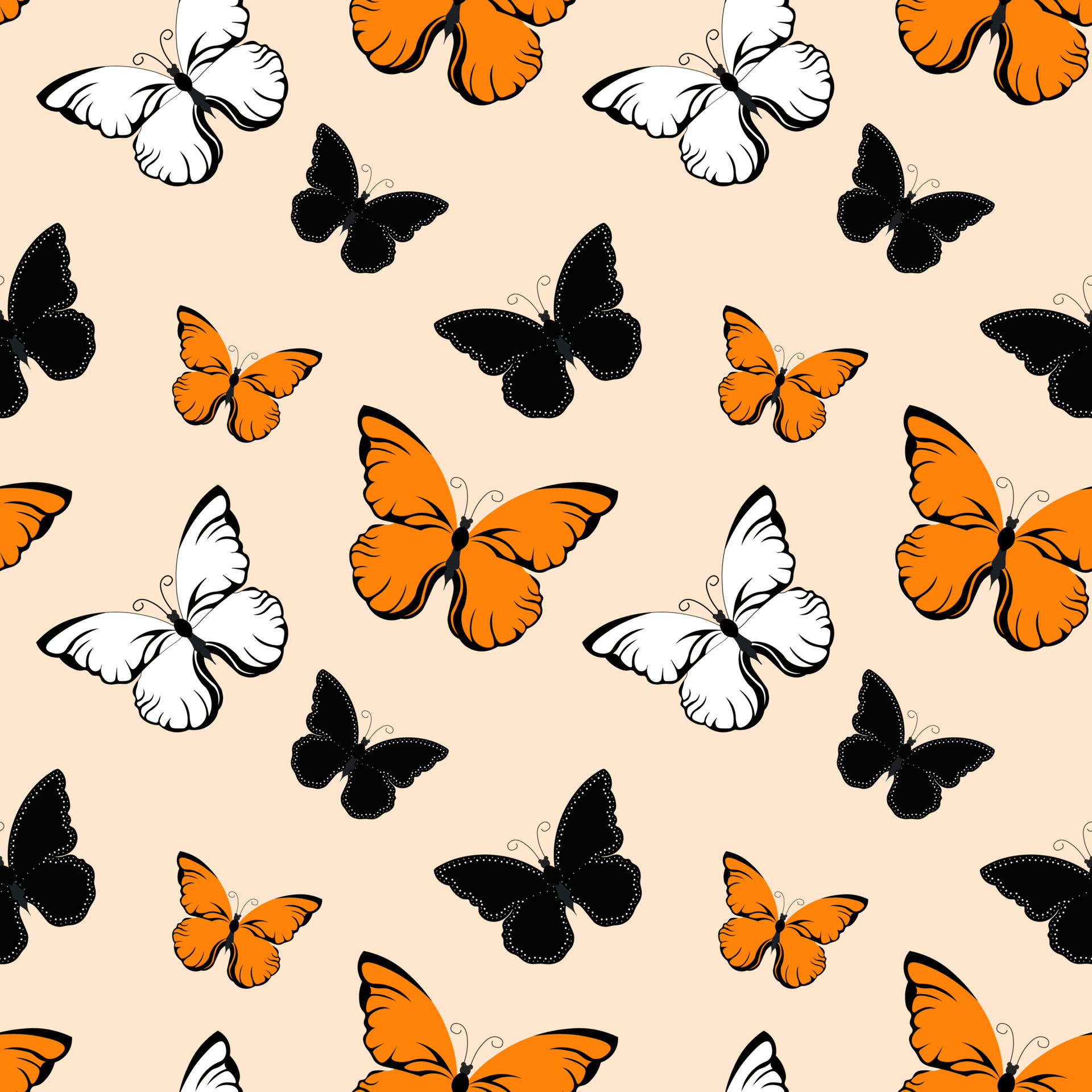 Seamless pattern, painted white, beige and black butterflies on a light background. Print, textile, bedroom decor, wallpaper 7591666 Vector Art at Vecteezy Seamless pattern, painted white, beige and black butterflies on a light background. Print, textile, bedroom decor, wallpaper 7591666 Vector Art at Vecteezy