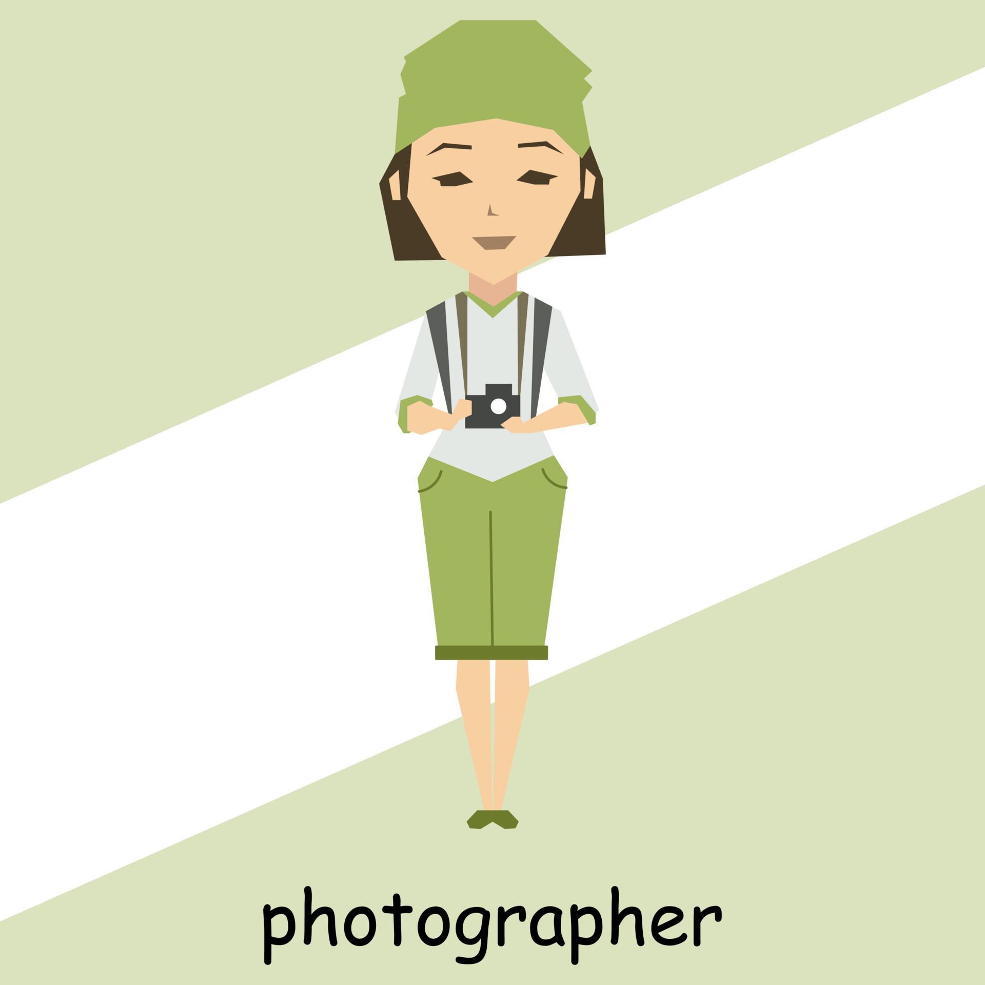 female photographer cartoon