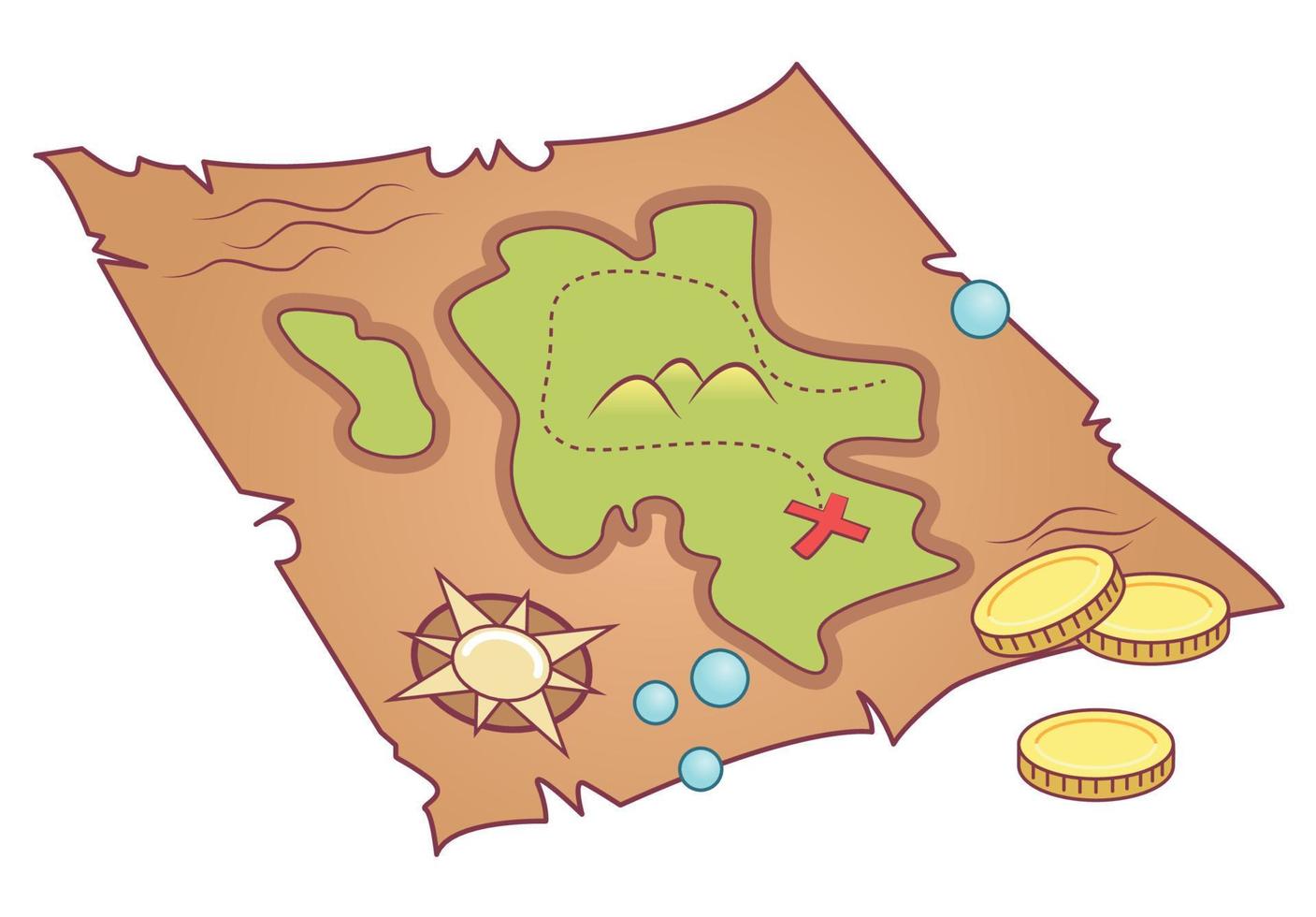 pirate treasure map vector