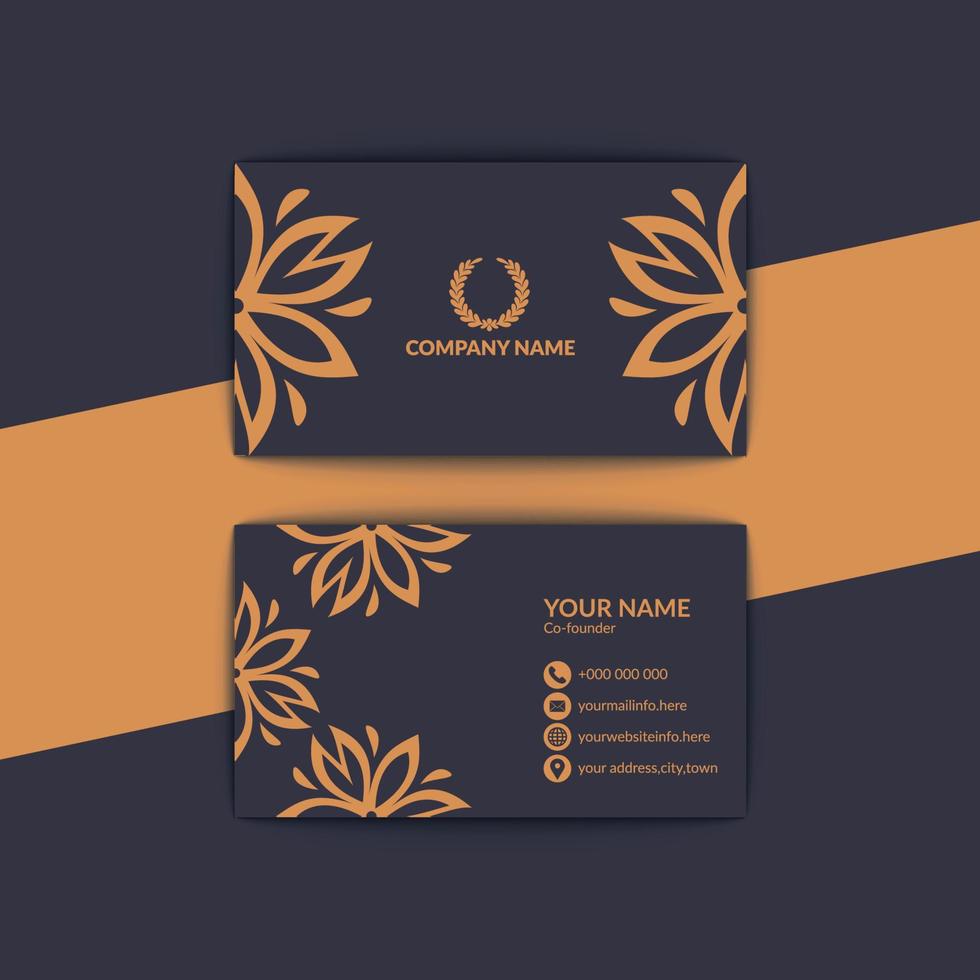 Unique Luxury Business Card vector