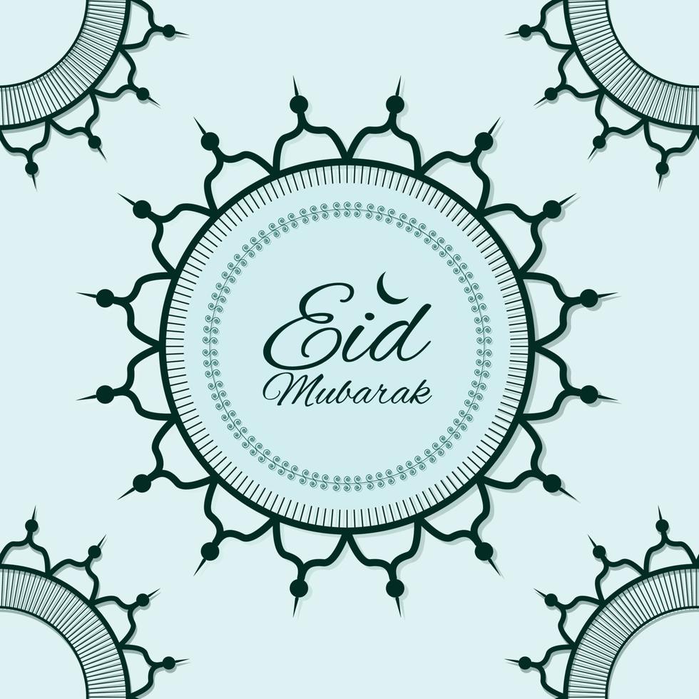 Eid Card, Poster, Social Media post for wishing Eid mubarak design vector