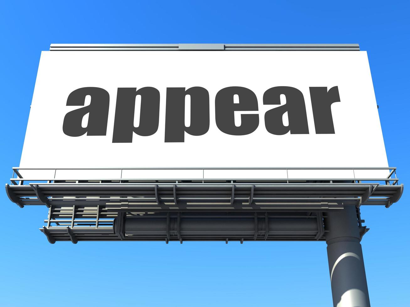 appear word on billboard photo