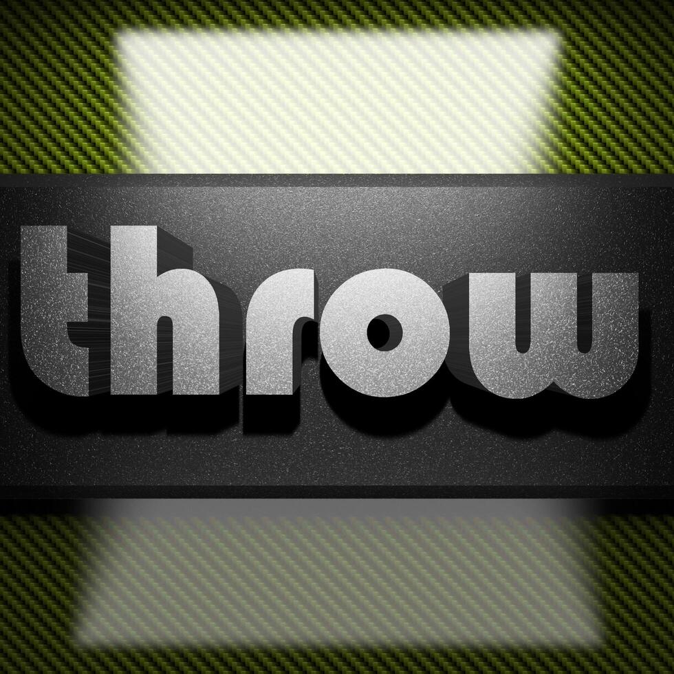 throw word of iron on carbon 7592758 Stock Photo at Vecteezy