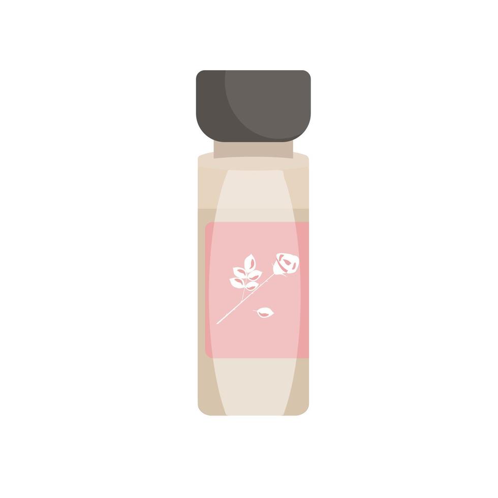 Rose essential oil bottle vector