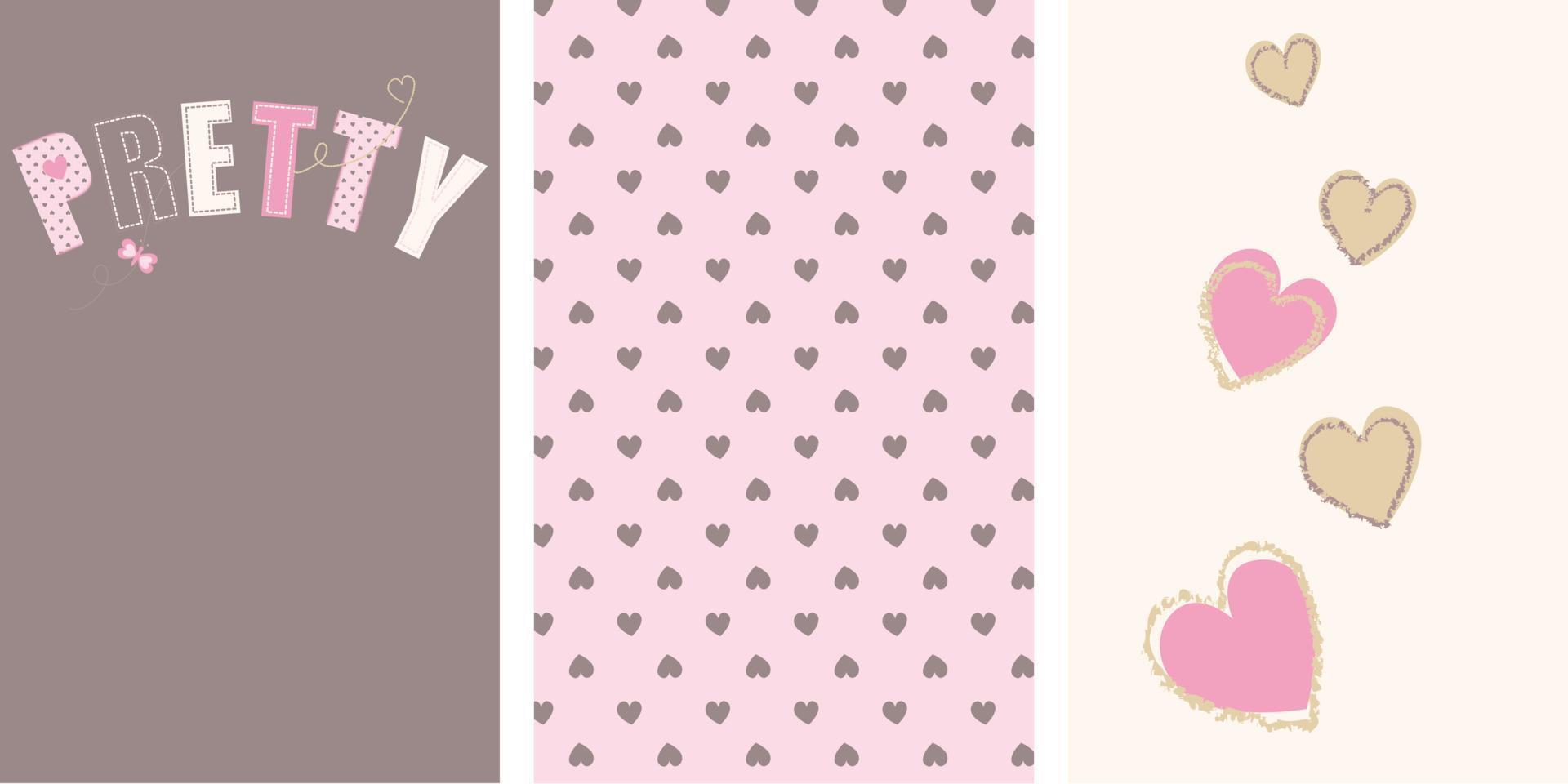 Cute baby pattern set vector illustration. Vector Print.Lovely Nursery Art for Card, Invitation, Wall Art, Baby Girl Party.