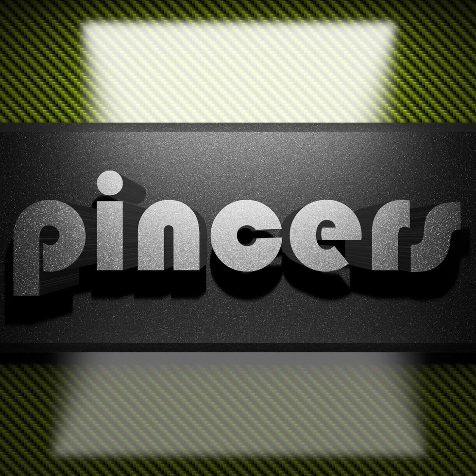 pincers word of iron on carbon photo