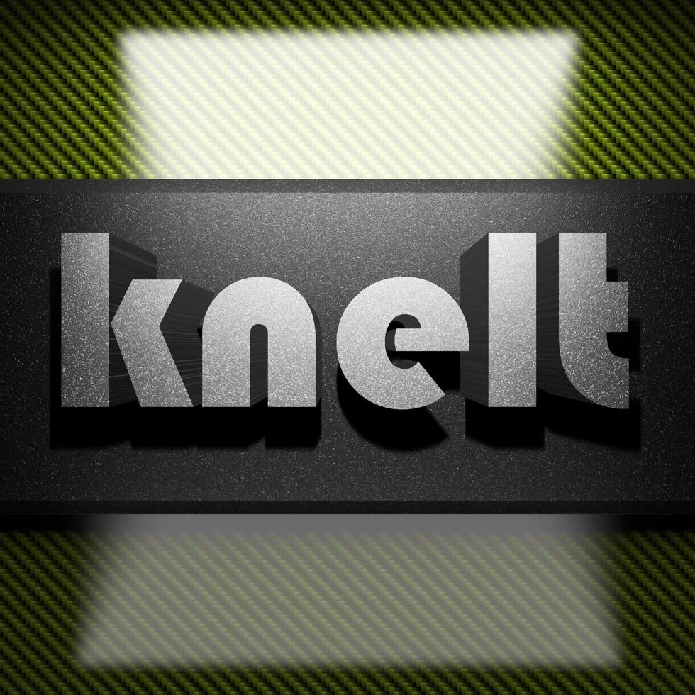 knelt word of iron on carbon 7593935 Stock Photo at Vecteezy