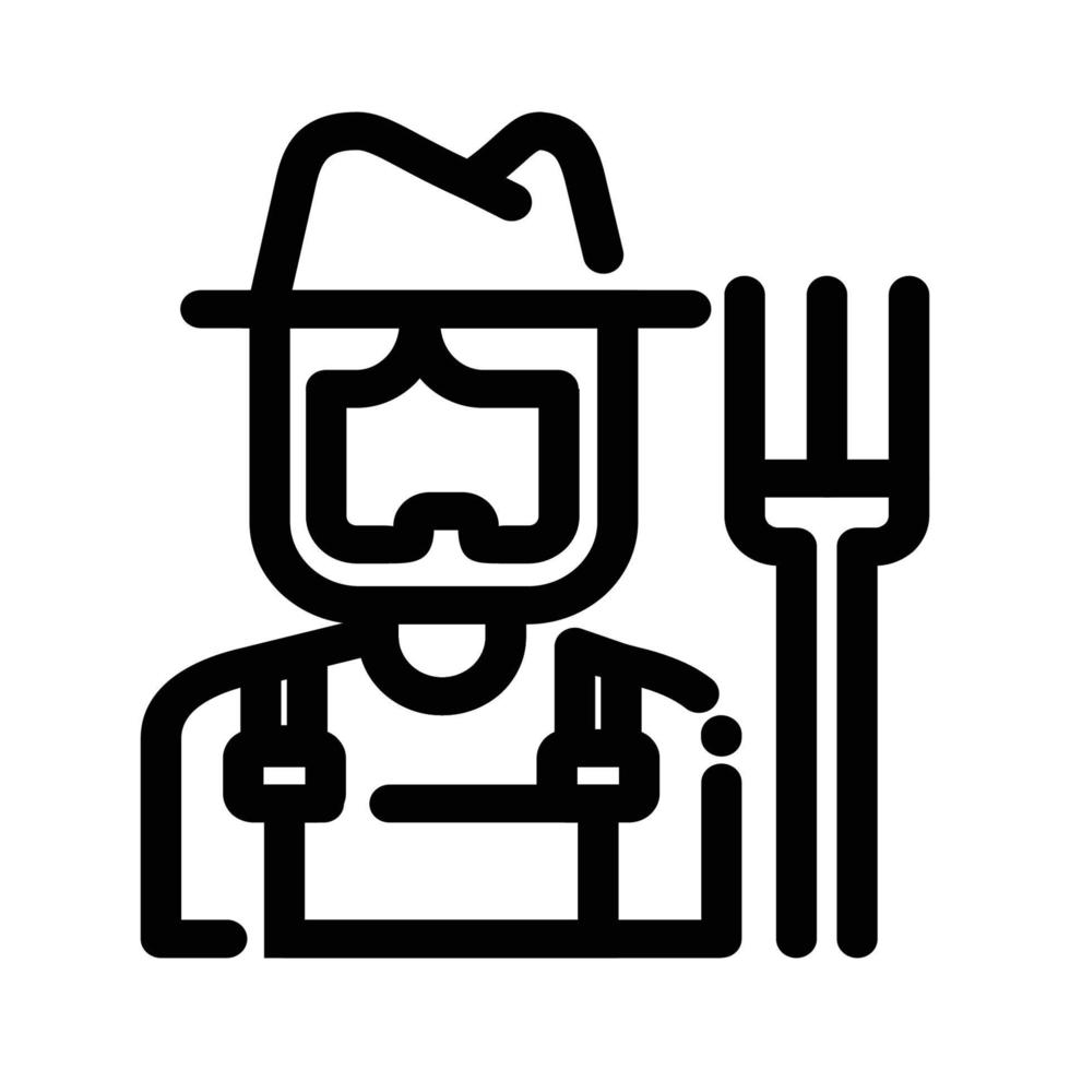 Agriculture and Gardening - Male Farmer vector