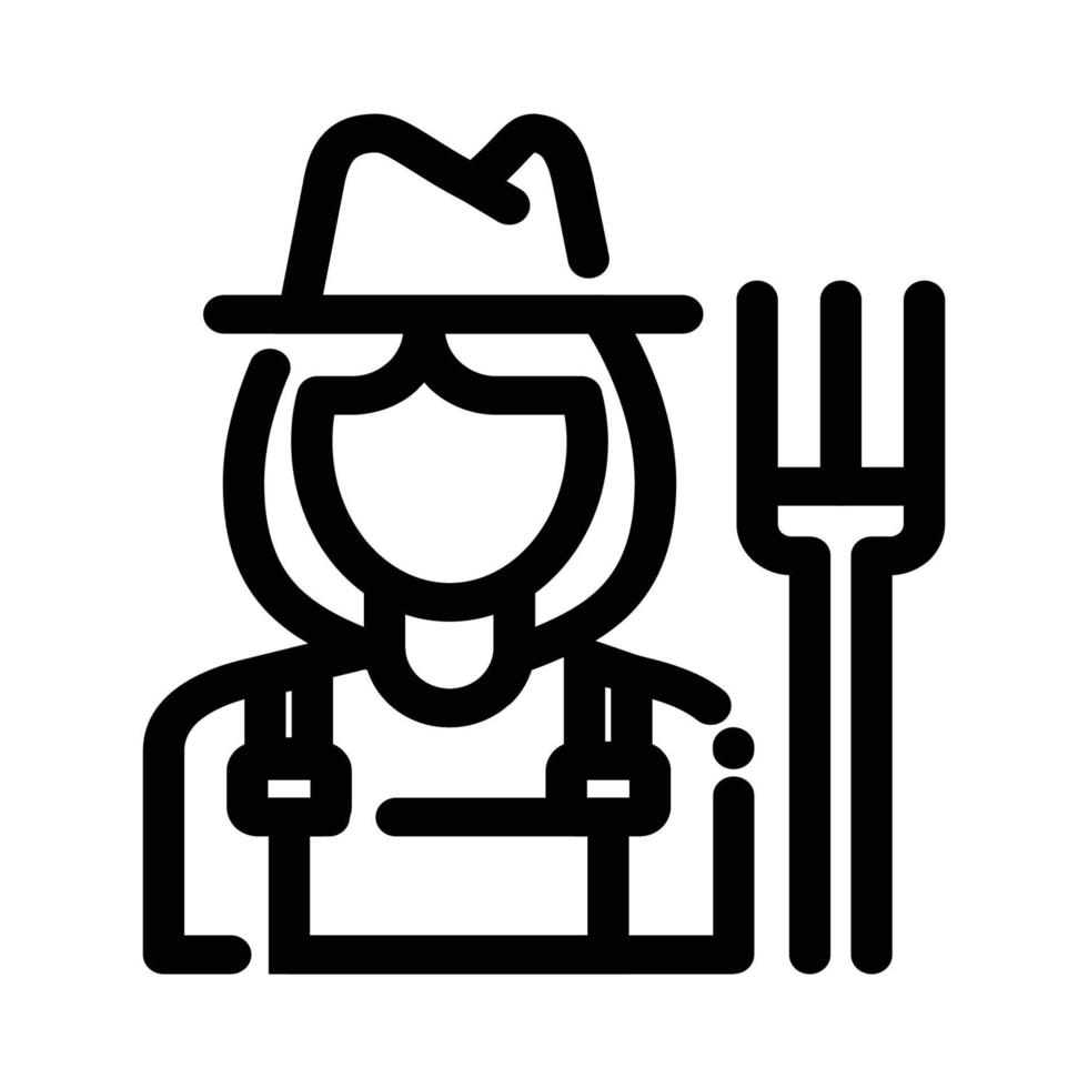 Agriculture and Gardening - Female Farmer vector