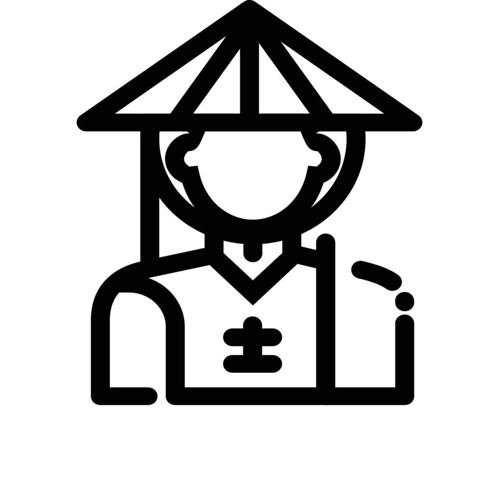 Agriculture and Gardening -Chinese Farmer vector