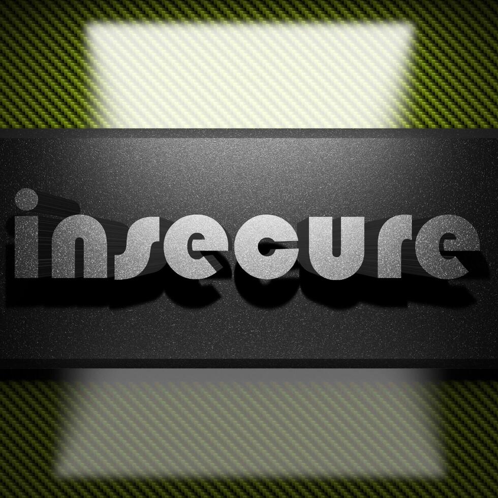 insecure word of iron on carbon 7595013 Stock Photo at Vecteezy
