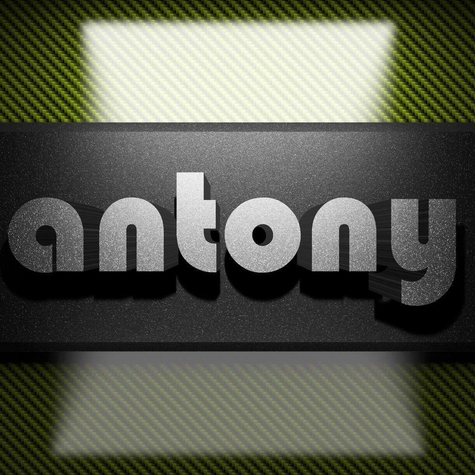 antony word of iron on carbon photo