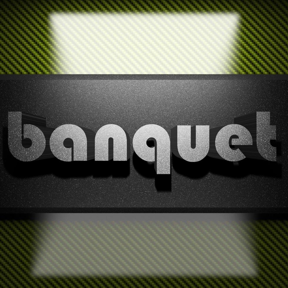 banquet word of iron on carbon photo