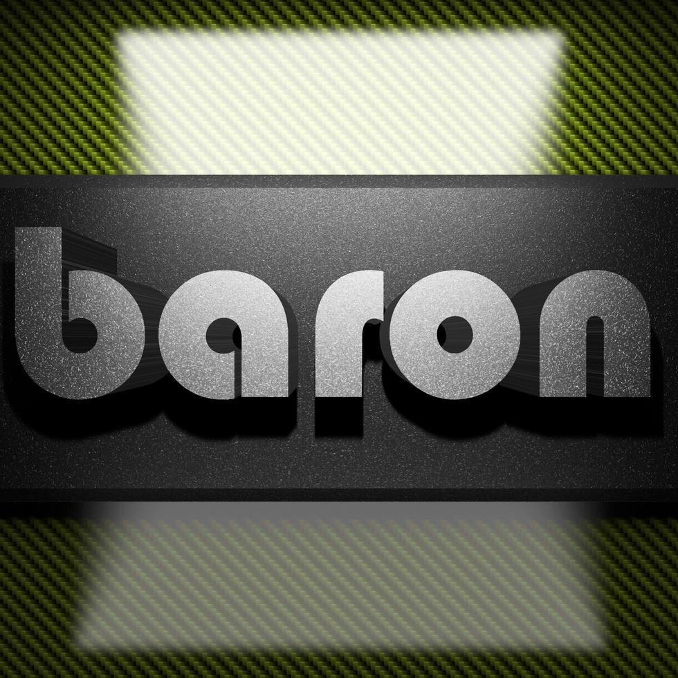 baron word of iron on carbon photo