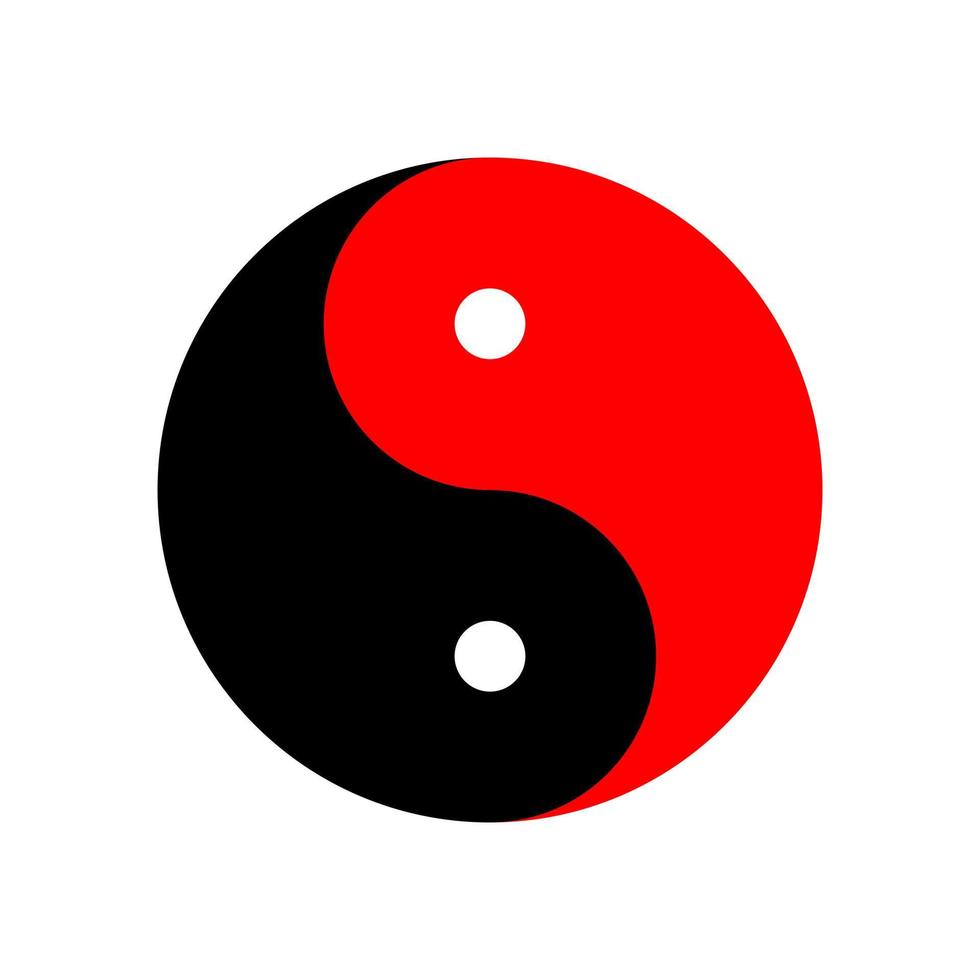 yin yang sign icon vector