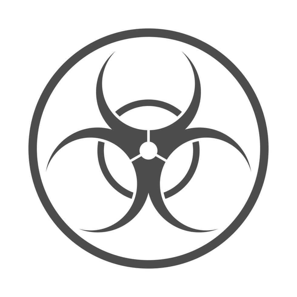 gray biohazard sign vector