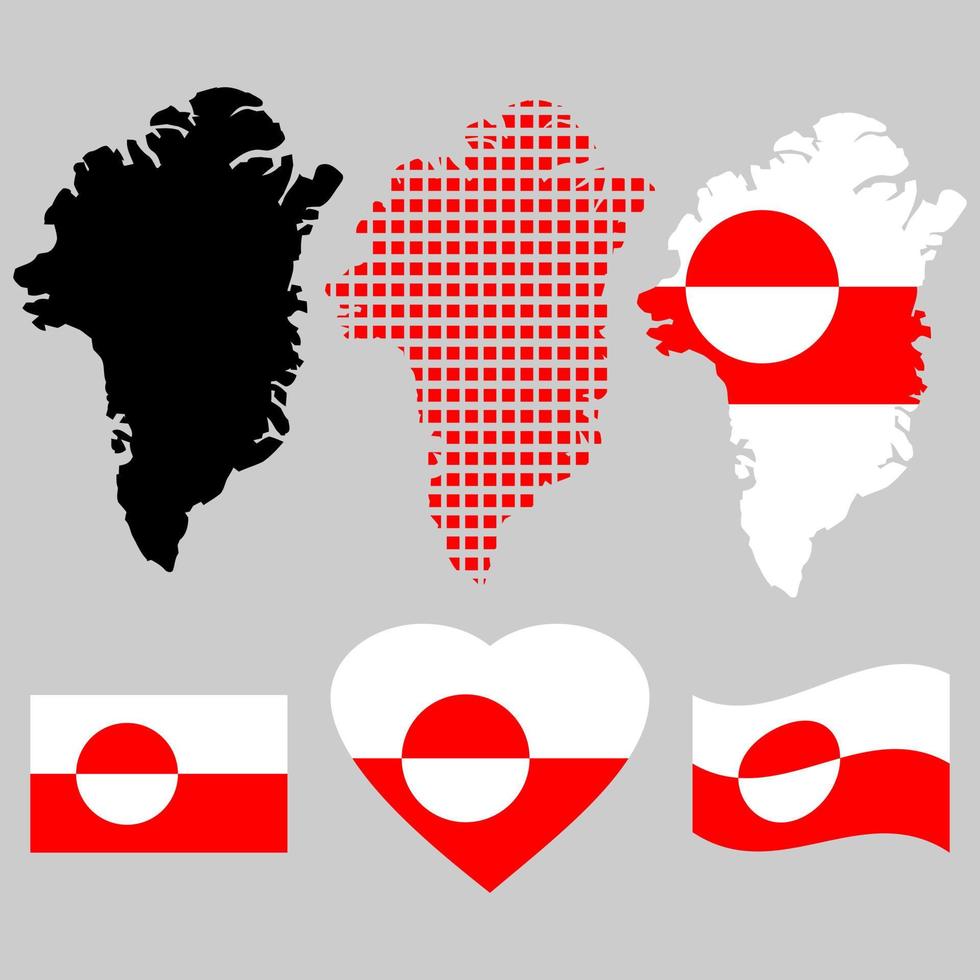 map of greenland vector